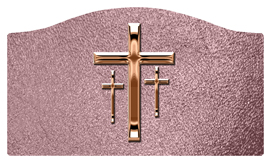 DASHELL-517-BZ-SH-OR Bronze 3 Crosses Shimmer Orchid Background